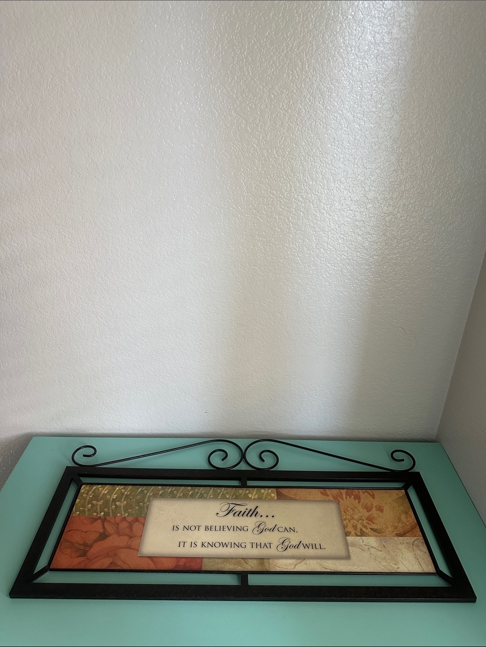 Faith Wall Sign in Black Frame with Earth-Tone Accents-brand new/never used - Picture 13 of 17